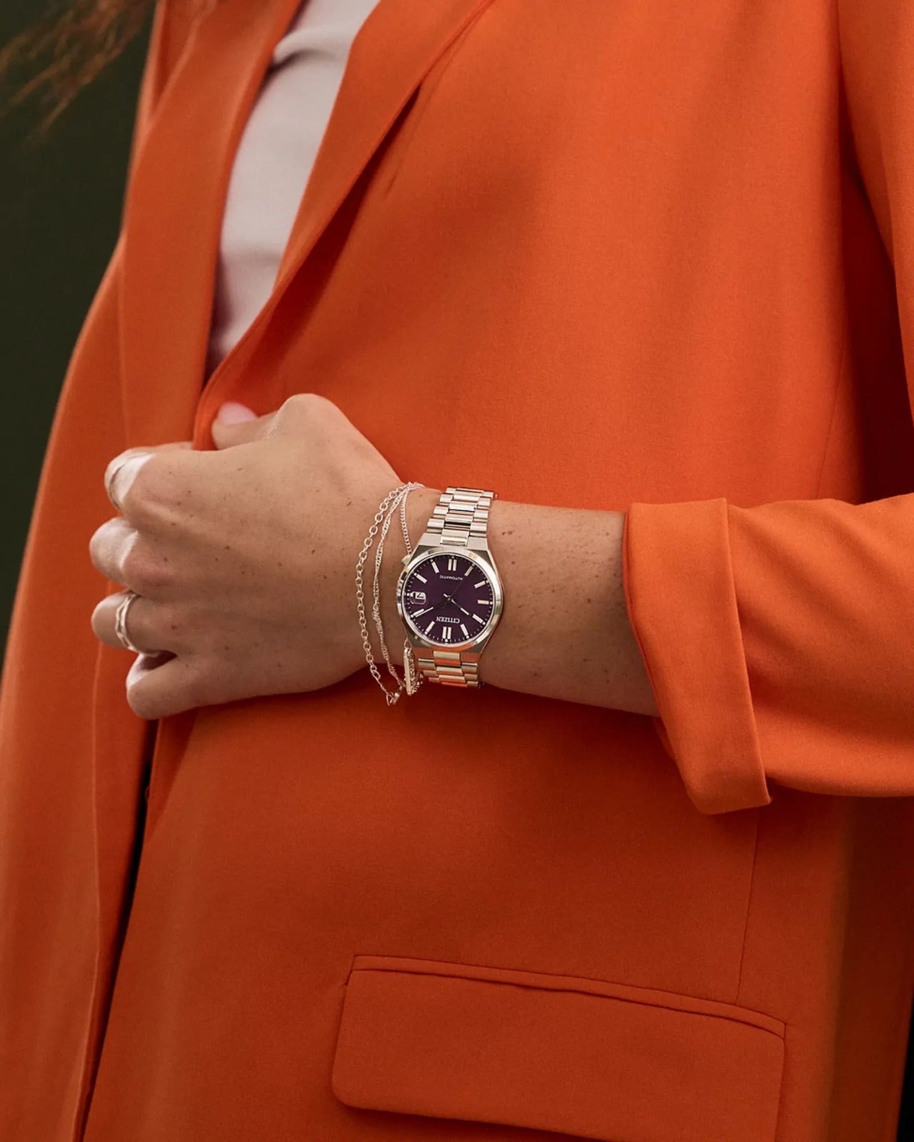 Citizen Tsuyosa Automático, Carátula Púrpura Degradada — Unisex