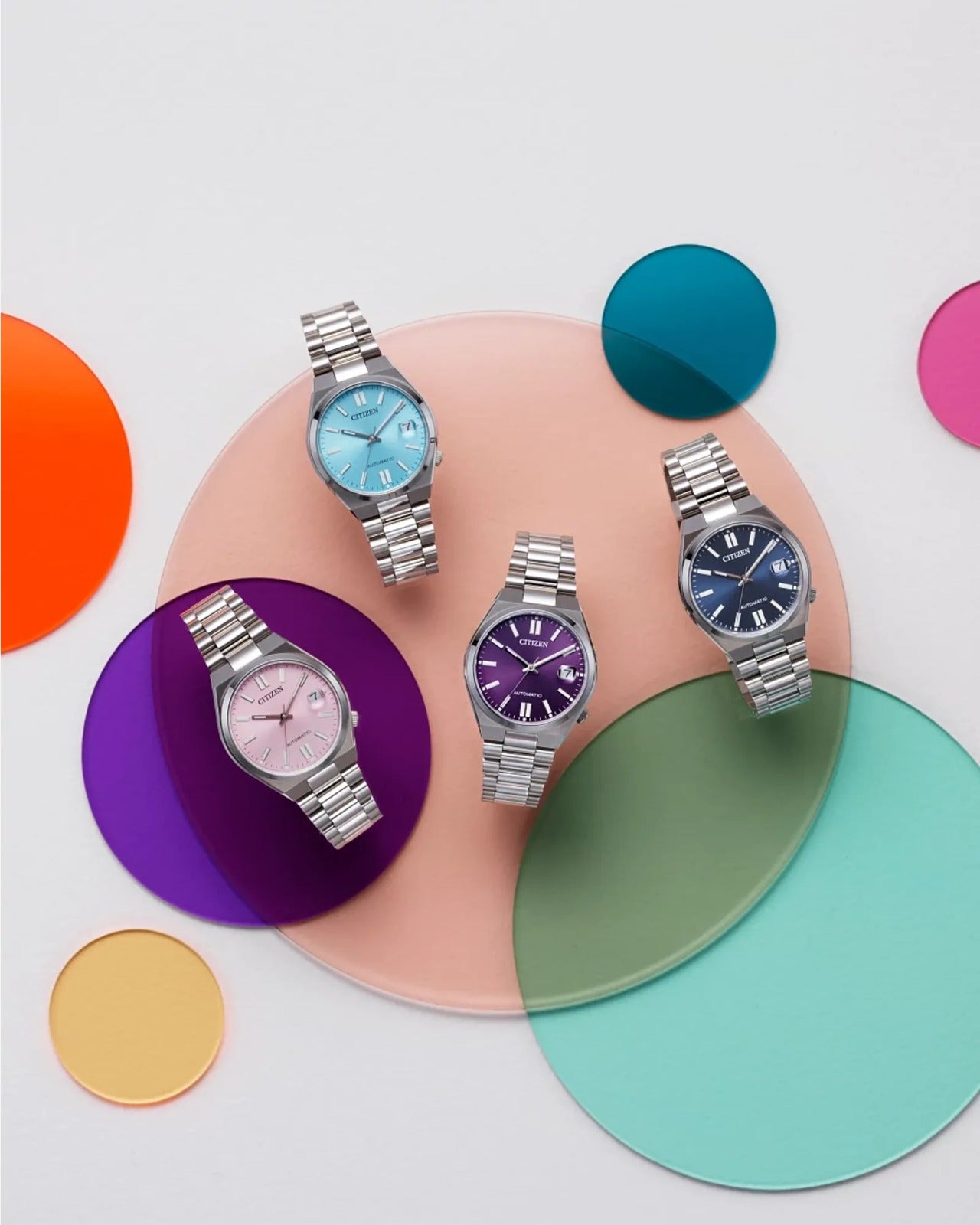 Citizen Tsuyosa Automático, Carátula Púrpura Degradada — Unisex