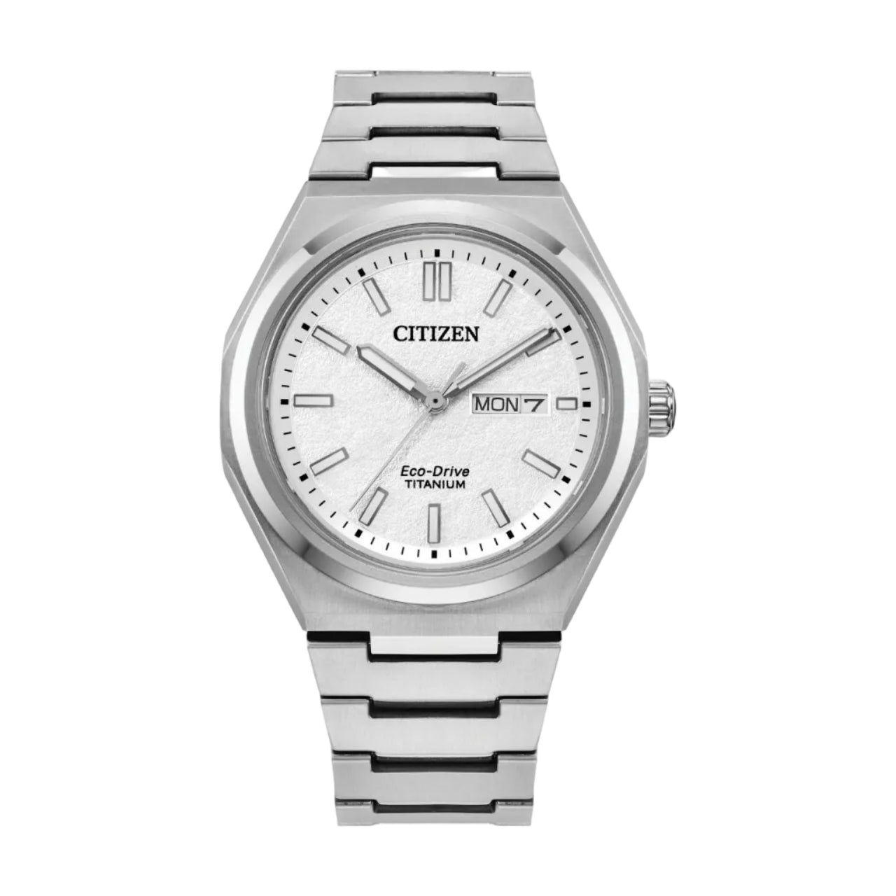 Citizen Súper Titanio Eco-Drive, Carátula Blanca — Caballero