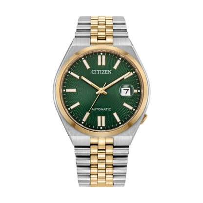 Citizen Sport Luxury Tsuyosa 60, PVD Rosa, Carátula Verde — Caballero