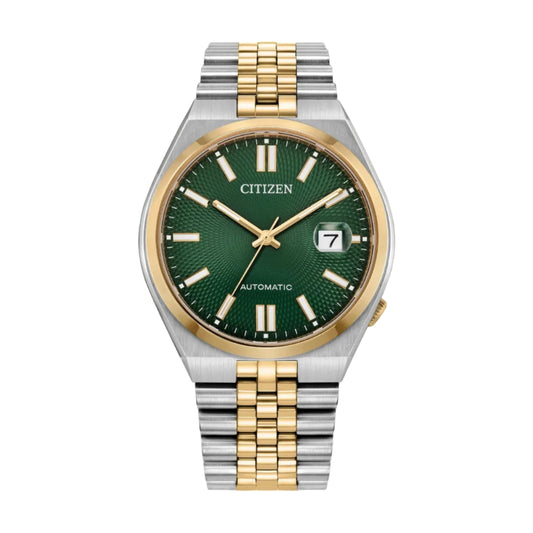 Citizen Sport Luxury Tsuyosa 60, PVD Rosa, Carátula Verde — Caballero