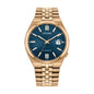 Citizen Sport Luxury Tsuyosa 60, PVD Rosa, Carátula Azul — Caballero