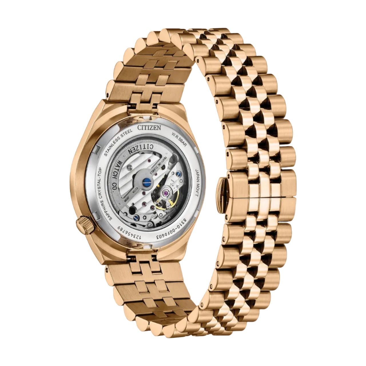 Citizen Sport Luxury Tsuyosa 60, PVD Rosa, Carátula Azul — Caballero