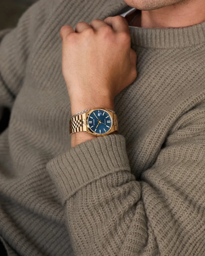 Citizen Sport Luxury Tsuyosa 60, PVD Rosa, Carátula Azul — Caballero