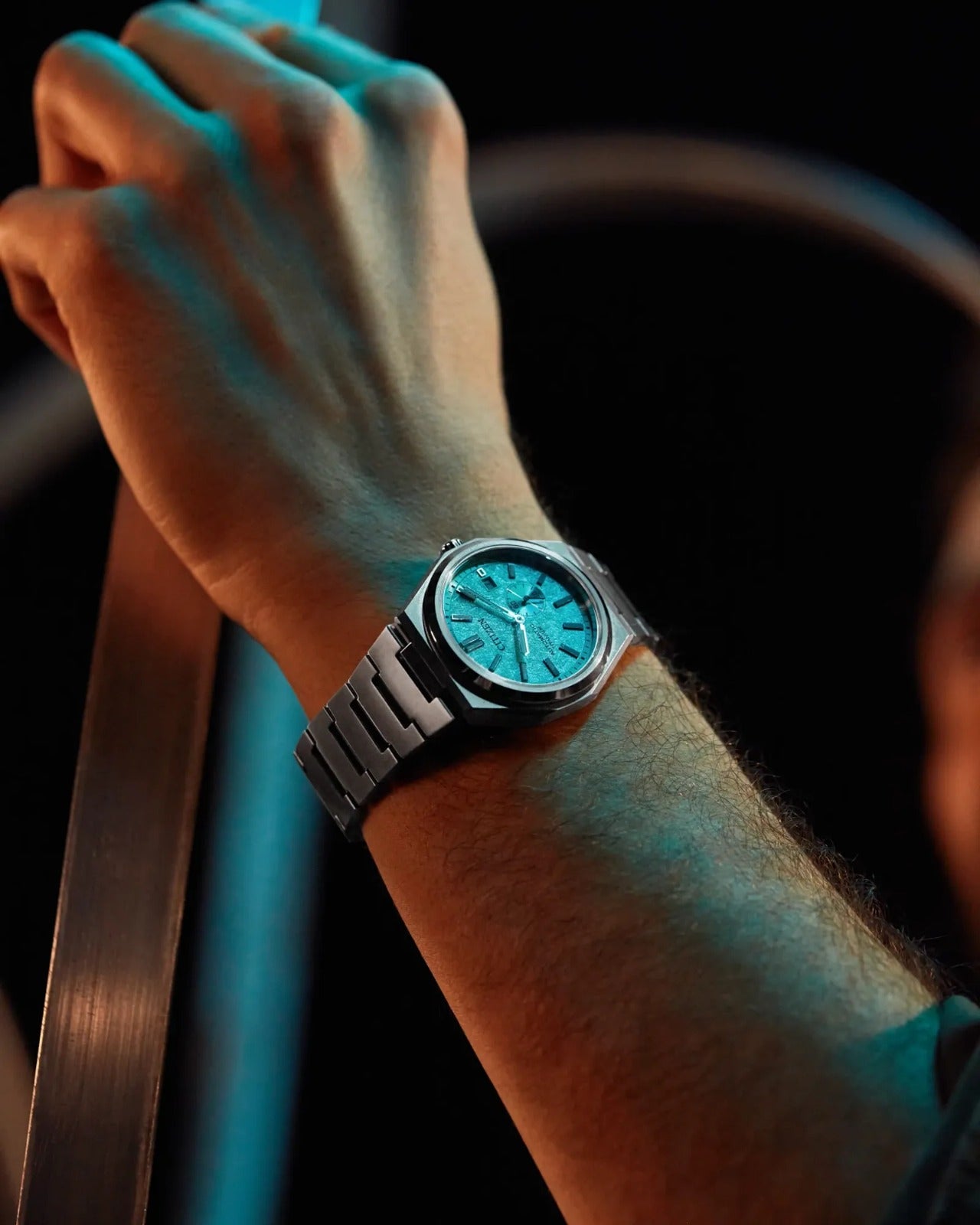 Citizen Súper Titanio Automático, Carátula Azul Turquesa — Caballero