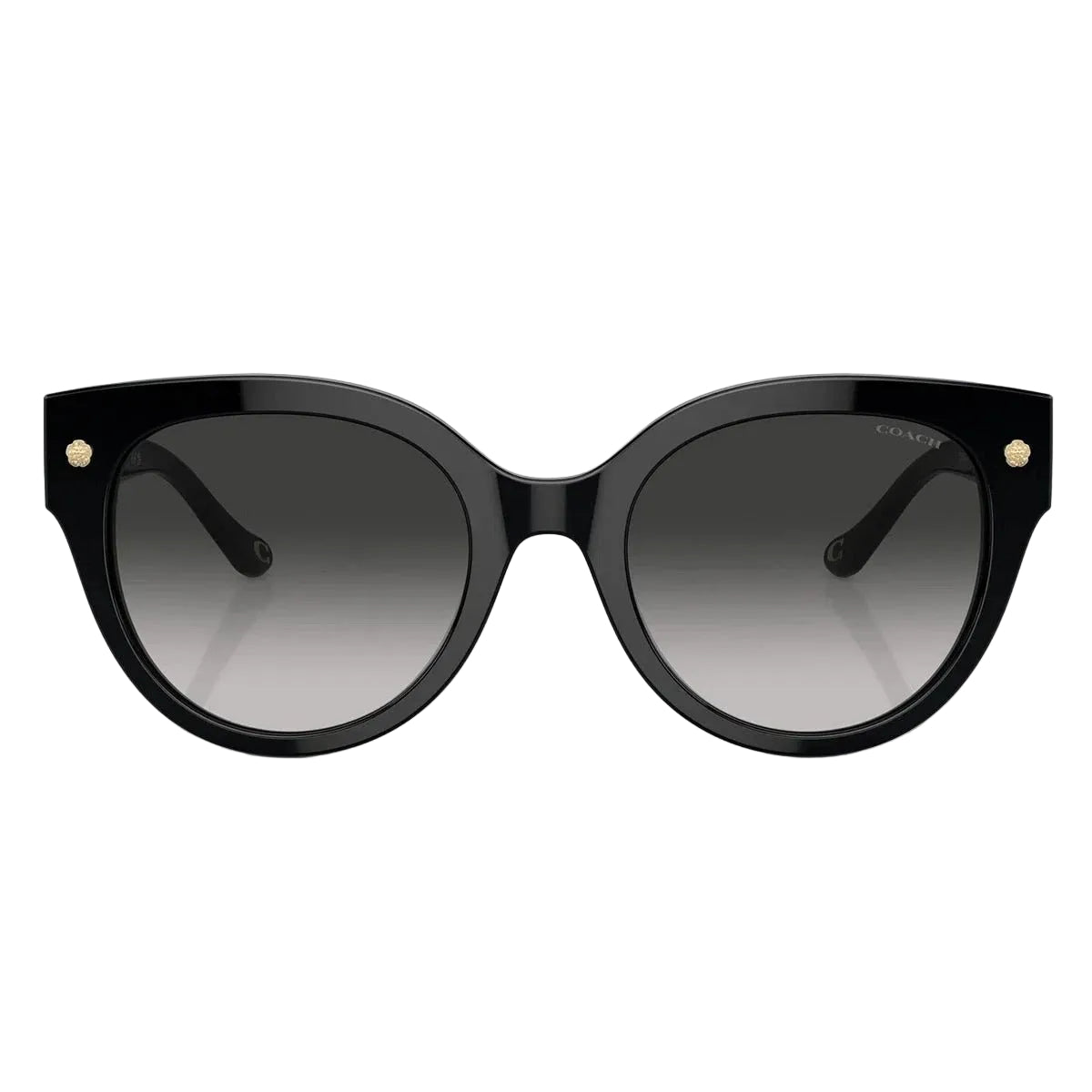 Coach Lentes de Sol, Negro / Íconos Dorados — Dama