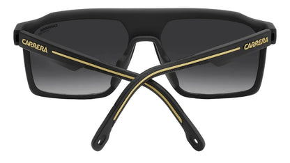 Carrera Negro Mate, Lente Gris Degradado, Franja Dorada — Caballero