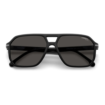 Carrera Aviador Negro Mate, Lente Gris Polarizado — Caballero