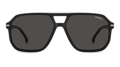 Carrera Aviador Negro Mate, Lente Gris Polarizado — Caballero