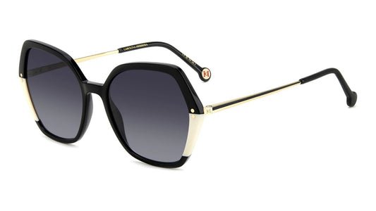 Carolina Herrera Lentes de Sol, Marco Negro/Blanco — Dama