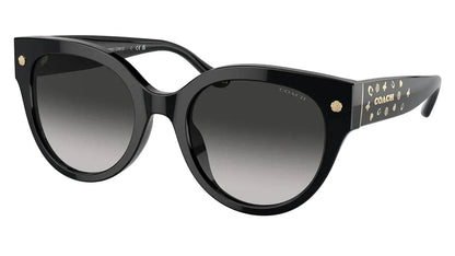 Coach Lentes de Sol, Negro / Íconos Dorados — Dama