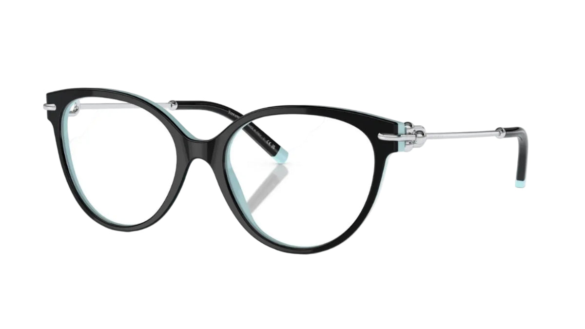 Tiffany & Co. Lentes Oftálmicos, Marco Negro Brillante — Dama