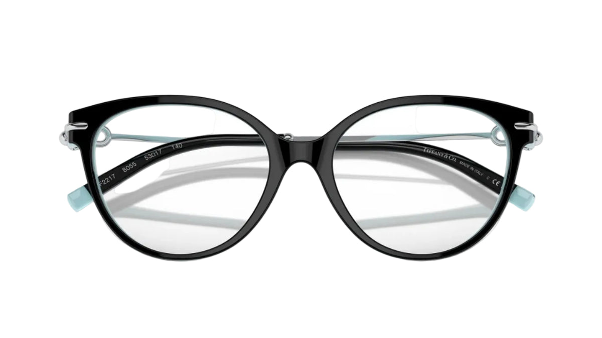 Tiffany & Co. Lentes Oftálmicos, Marco Negro Brillante — Dama